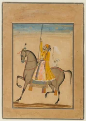 Portrait équestre du Maharaja Sujan Singh de Bikaner, 1747